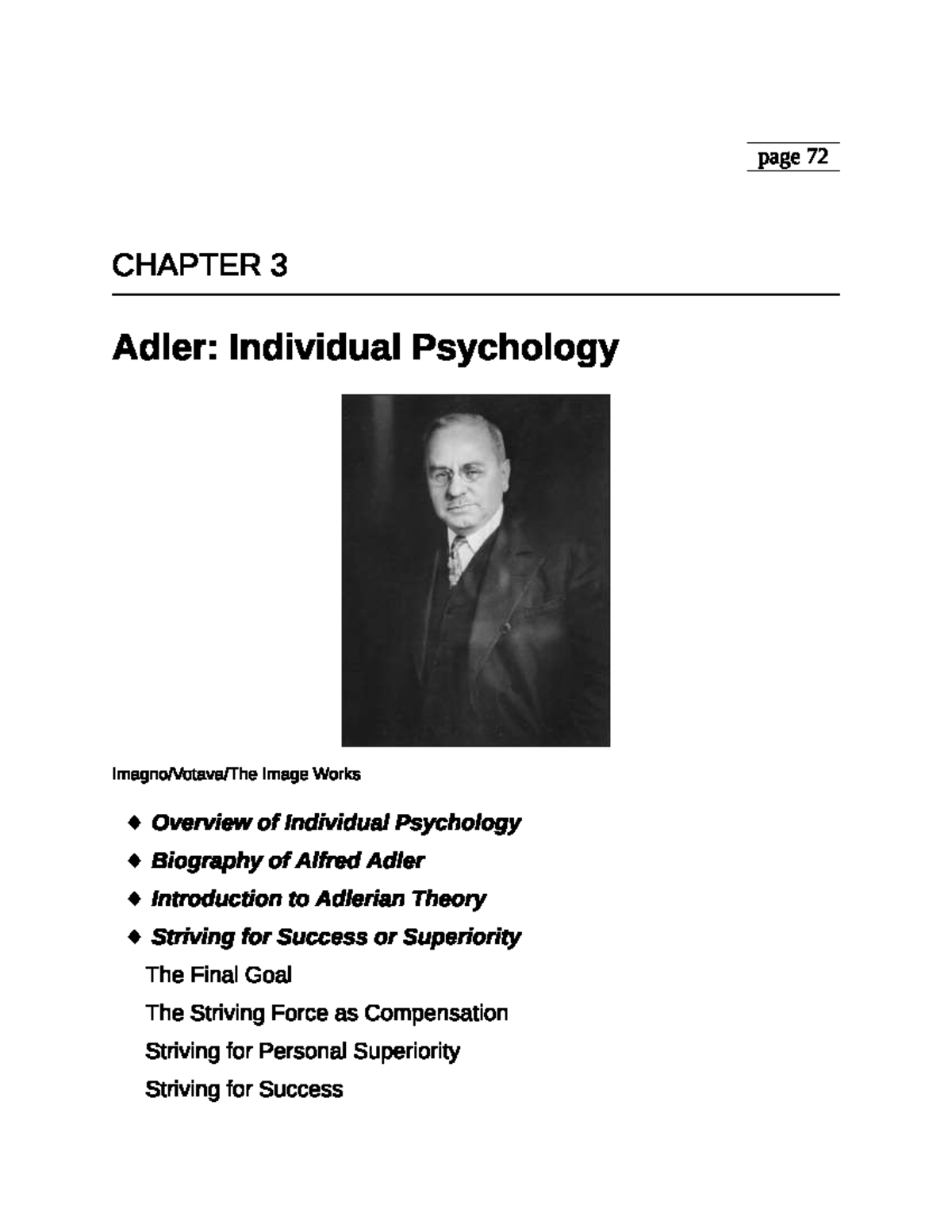 Adler - TOP (FIEST) CHAPTER 3: Overview of Individual Psychology - Studocu