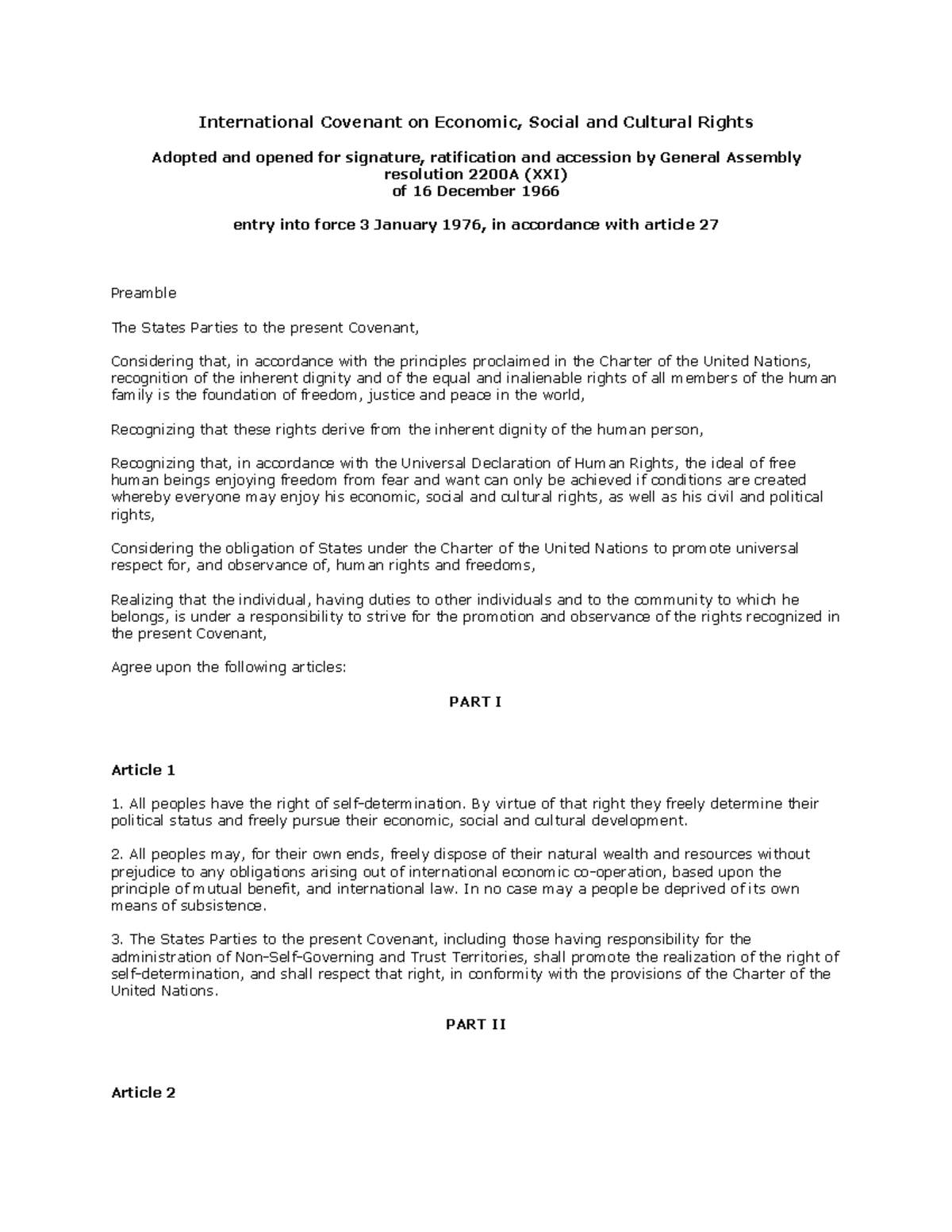 ICESCR - Comprehensive Notes on Economic, Social, and Cultural Rights ...