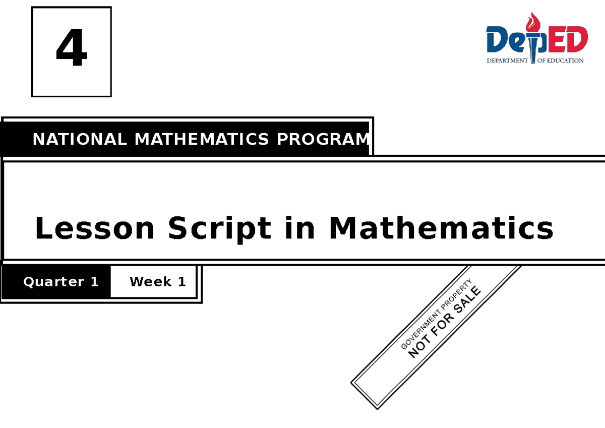 NMP 4 Lesson Script: Angles & Measurement - Quarter 1 Week 1 - Studocu