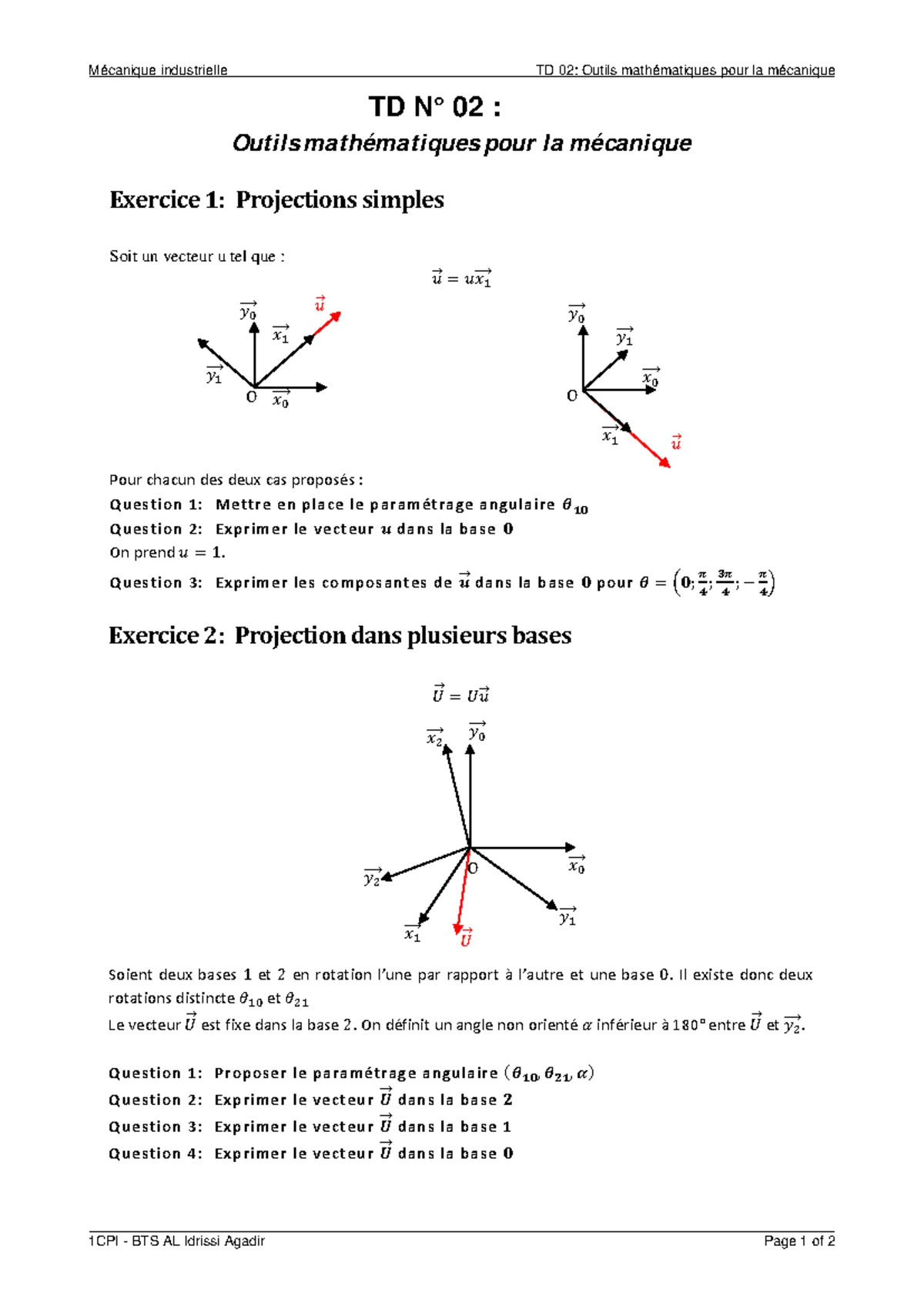 Produit vectoriel - Il s’agit d’un objet assez peu pris ́e des math ...