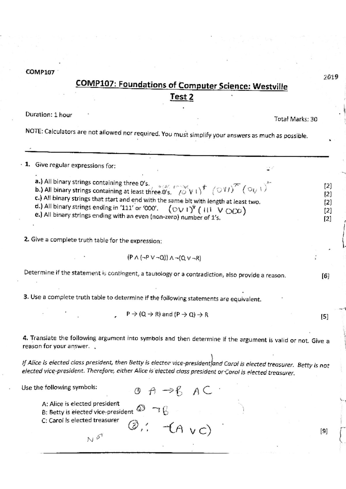 Comp107 Test 2 Study Notes 2019-2020: Prepare for Success - Studocu