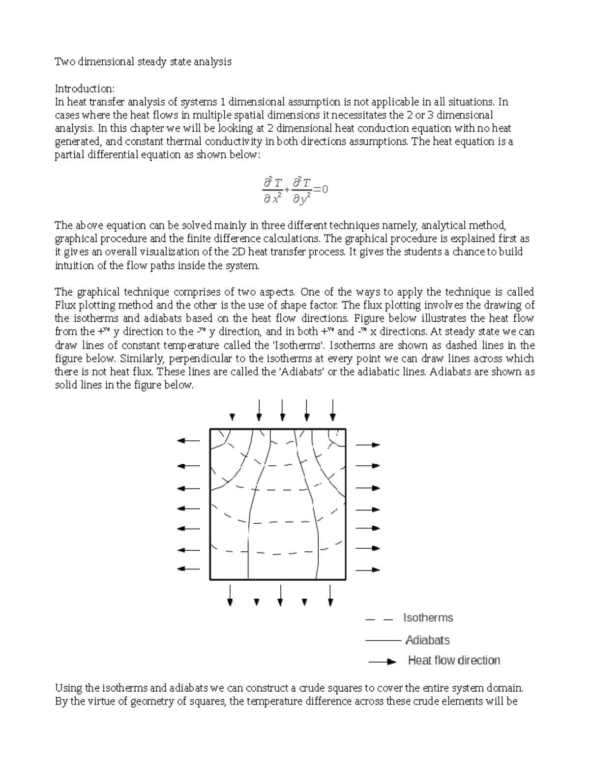Heat Transfer notes pt 4 - Two dimensional steady state analysis ...