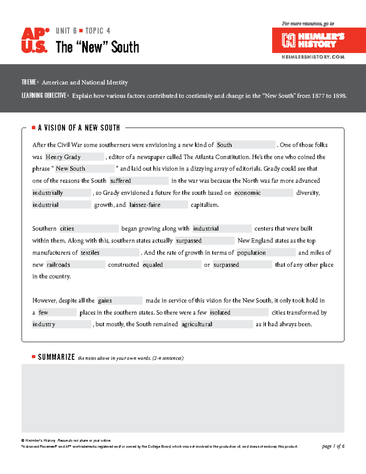 AP US Unit 6 Topic 4 Noteguides - H E I M L E R S H I S T O R Y. C O M ...