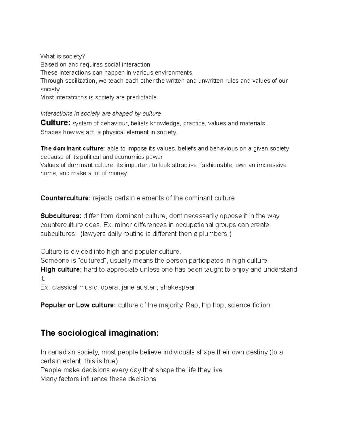 Sociology 1027: Key Concepts in Social Interactions and Inequality - Document Preview