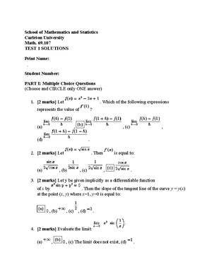 MATH 1007 Lecture Notes: Trigonometric Functions and Identities - Studocu