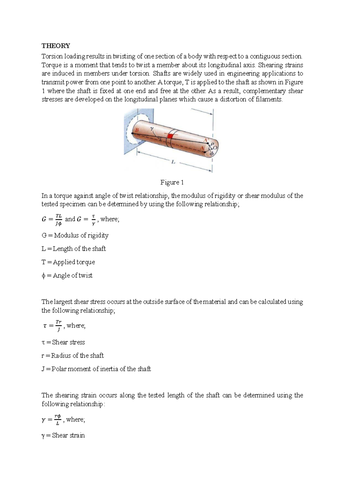 Theory of Torsion: Understanding Torque and Shear Stress in Shafts ...