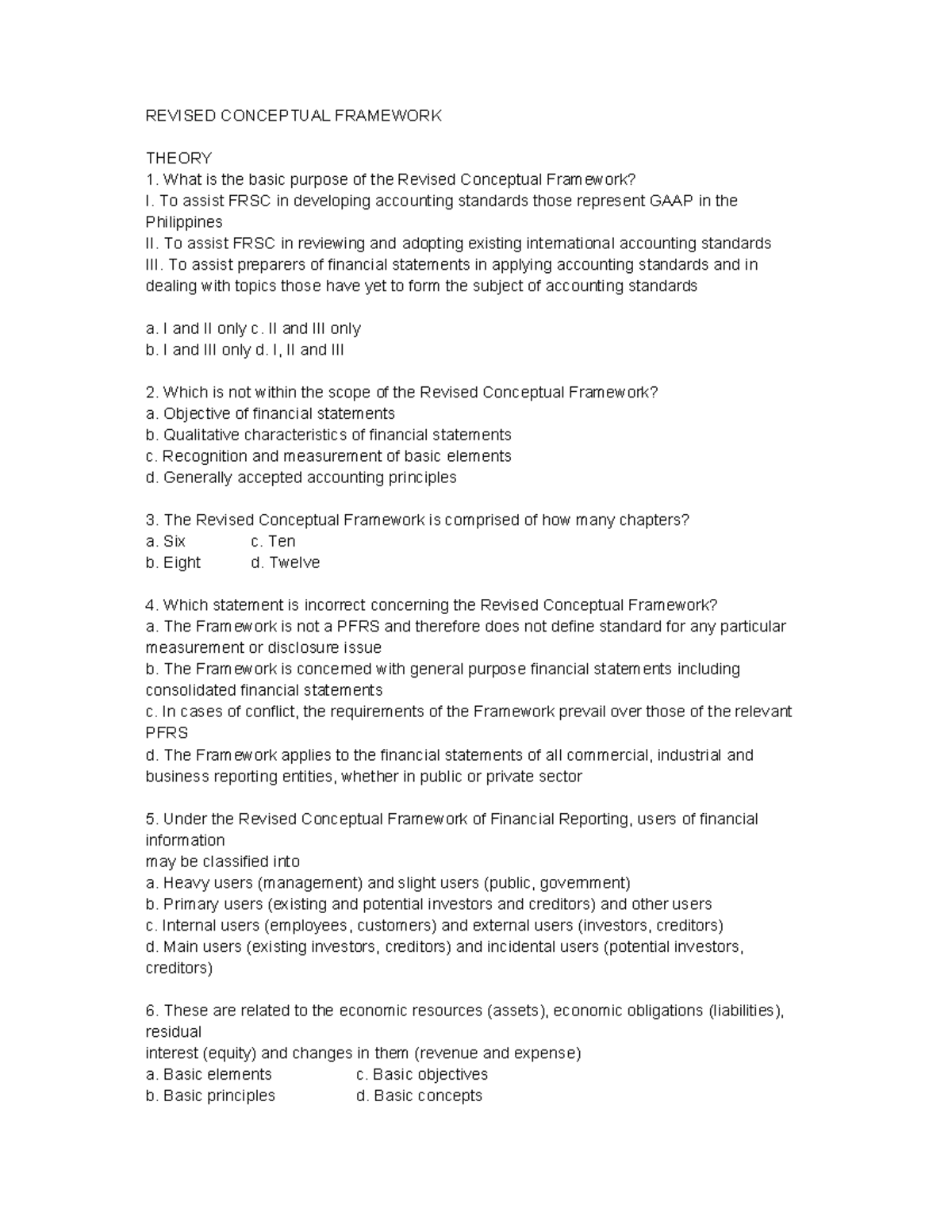 Revised Framework and Accounting Cycle: Comprehensive Reviewer for ACC ...