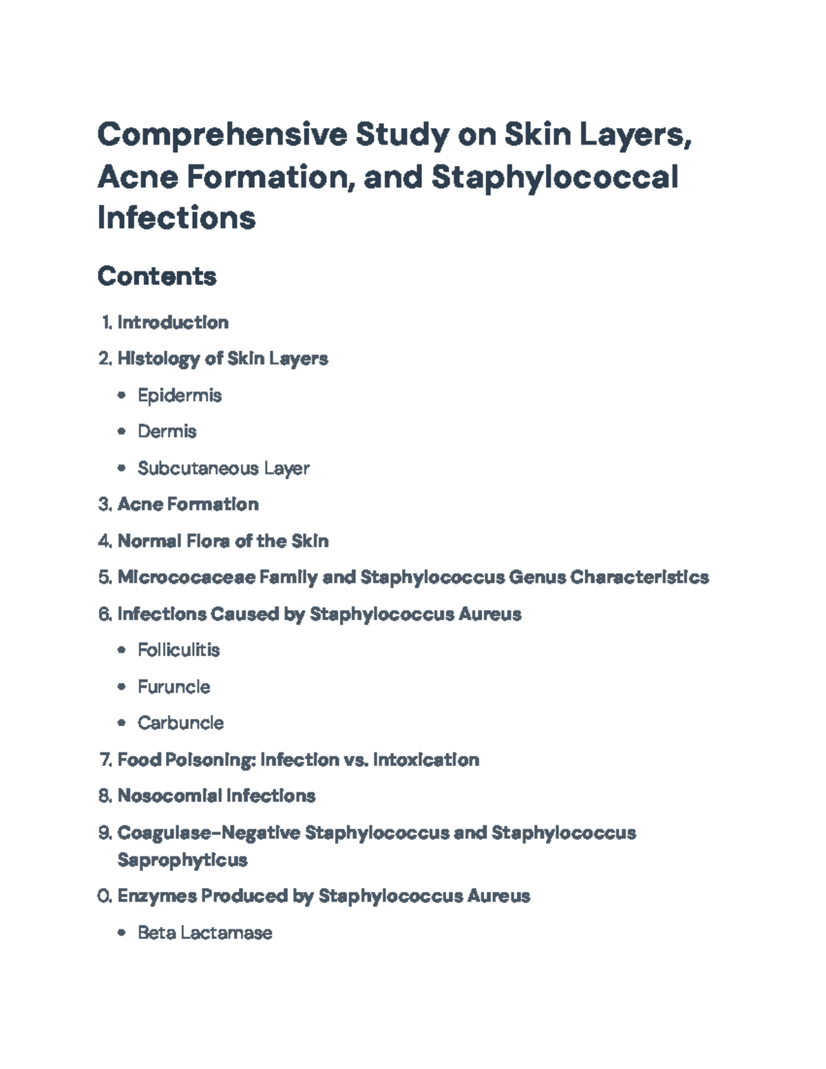 Comprehensive Analysis of Skin Layers and Staphylococcal Infections ...