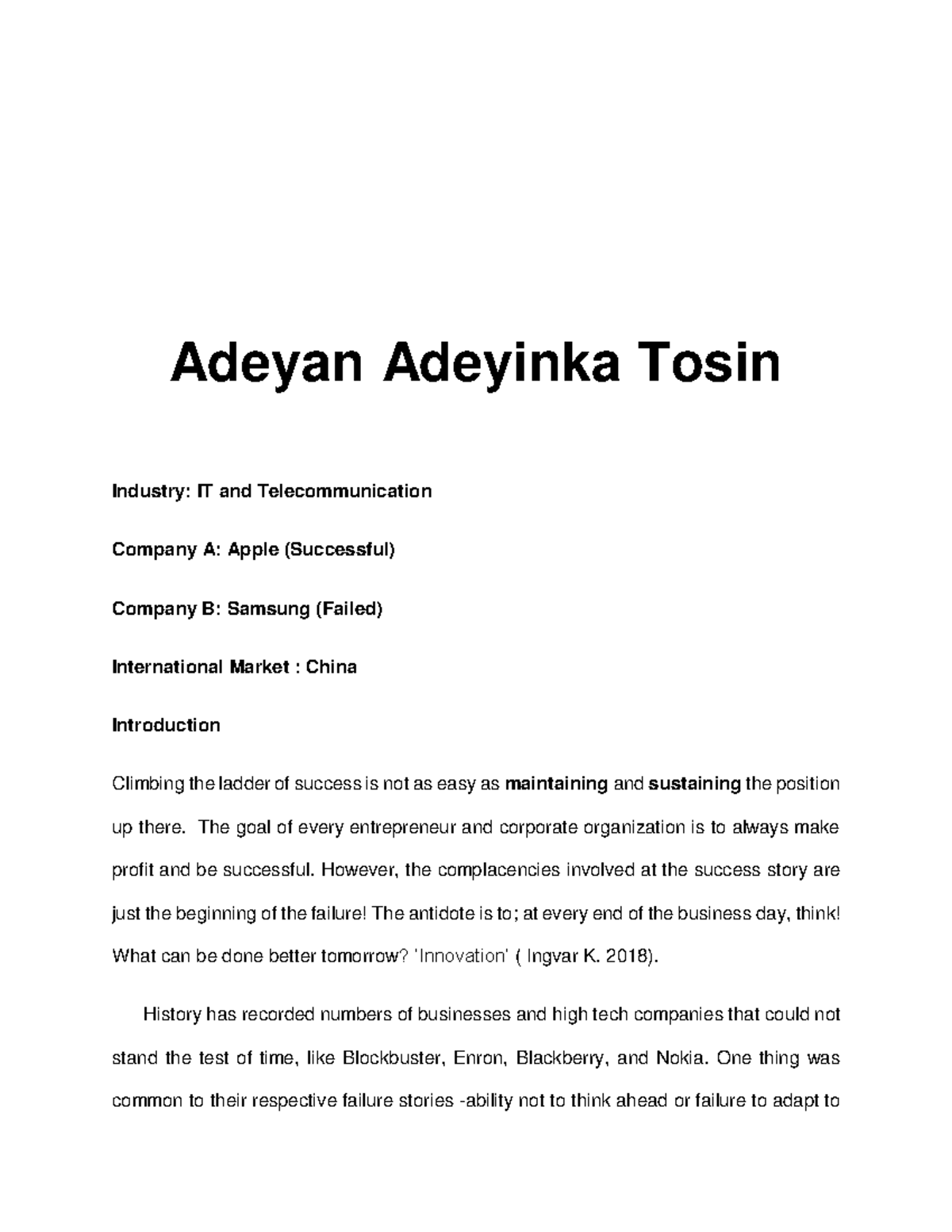 Content Marketing - Adeyan Adeyinka Tosin Industry: IT and ...