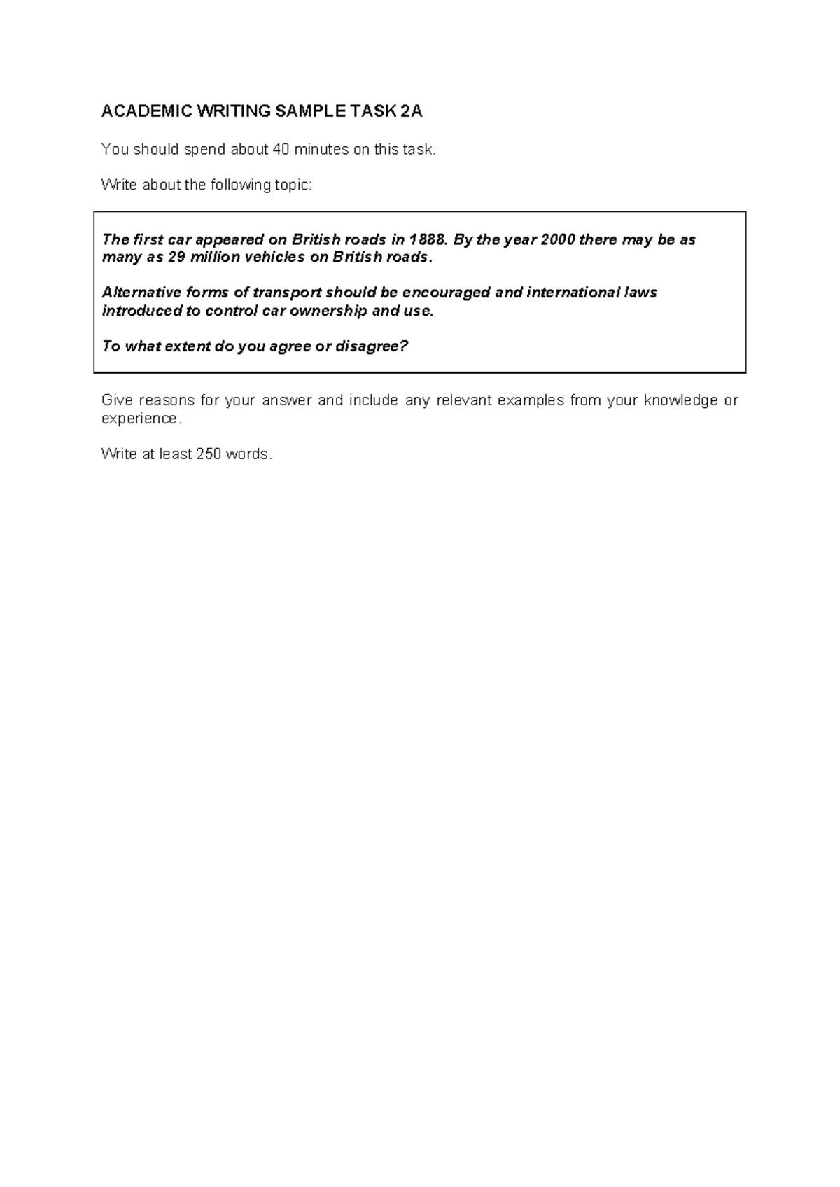 120430 academic writing task 2a - ACADEMIC WRITING SAMPLE TASK 2A You ...