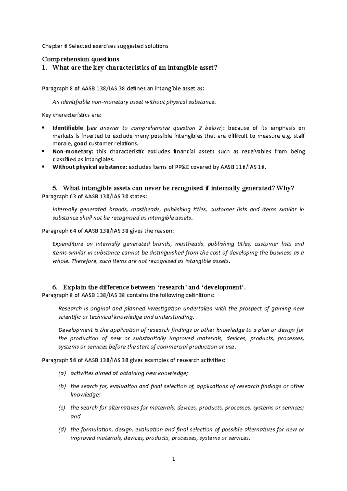 Chapter 6 - notes - Chapter 6 Selected exercises suggested solutions ...