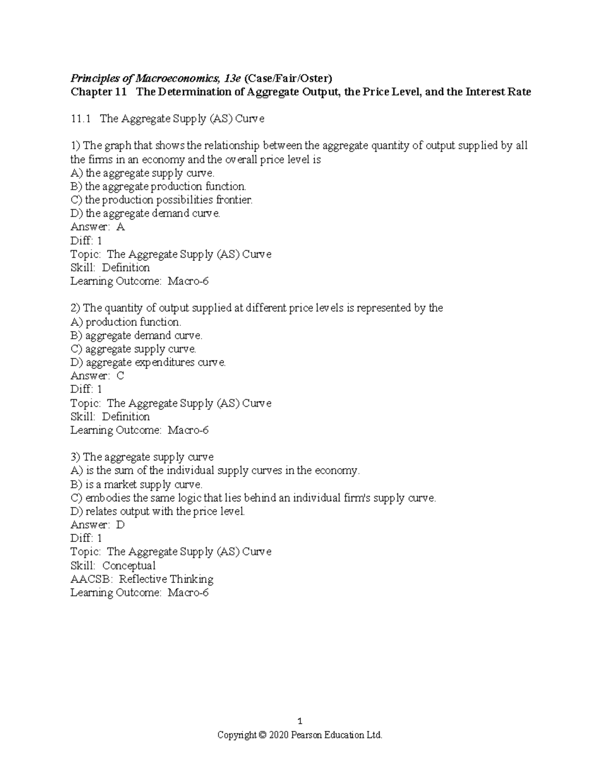 Macro Chapter 11 Testbanks Principles Of Macroeconomics 13e Case