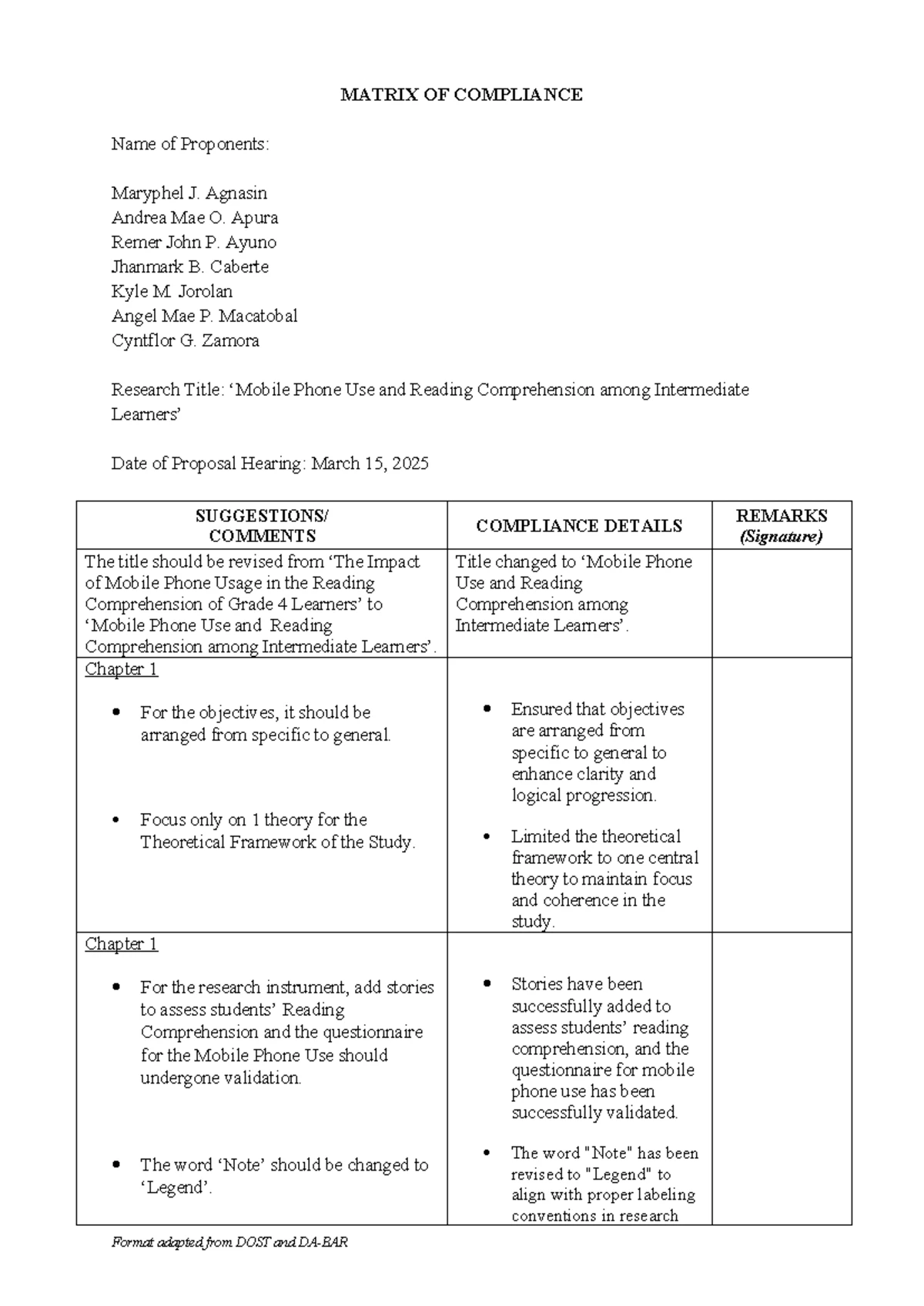 Approval Sheet for Thesis: Phone Use & Reading Comprehension - Studocu