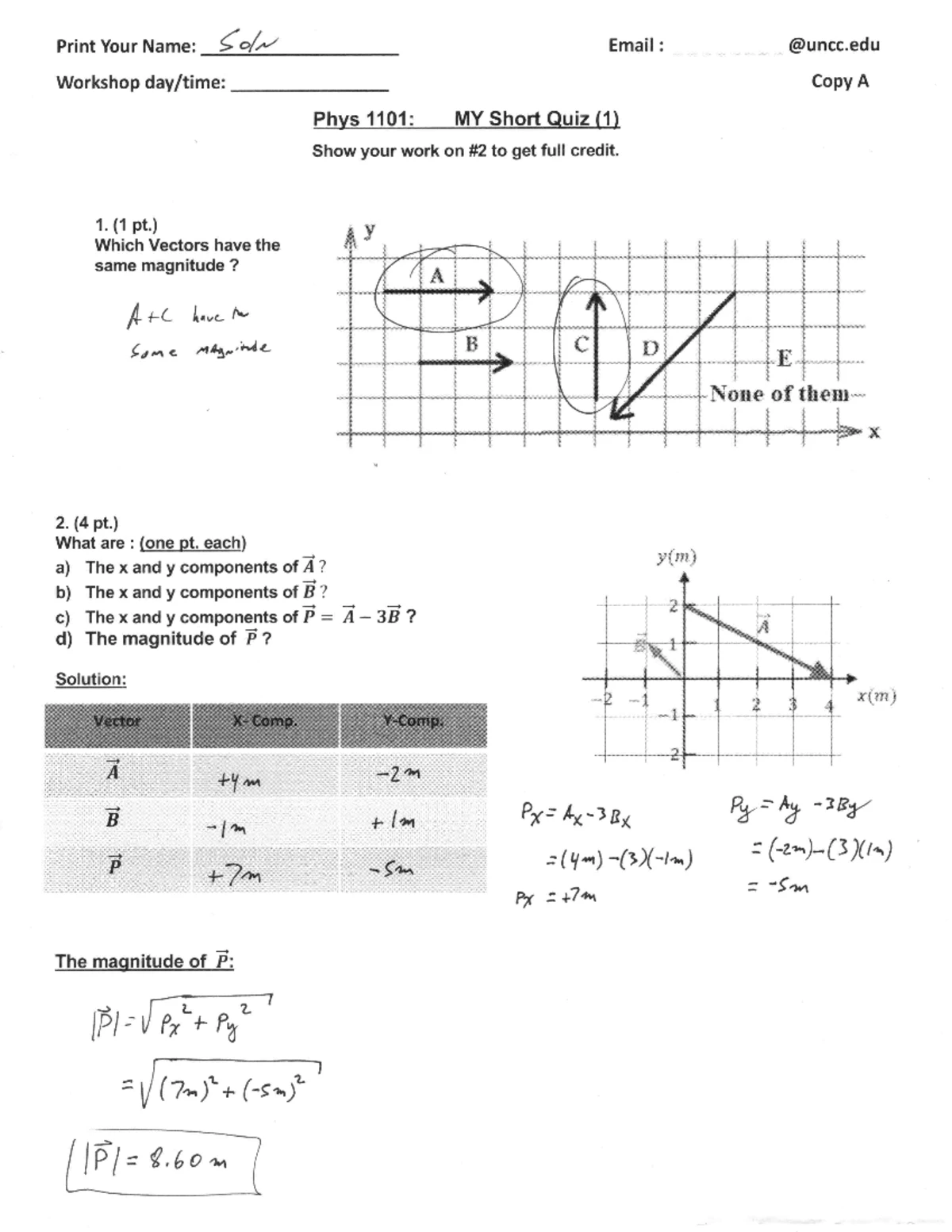 Lab 1: Introduction to Trigonometry and Vectors (MATH-101) - Studocu