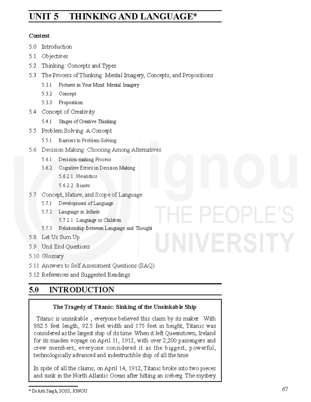 Thinking and Language: Key Concepts and Processes (PSY 101) - Studocu