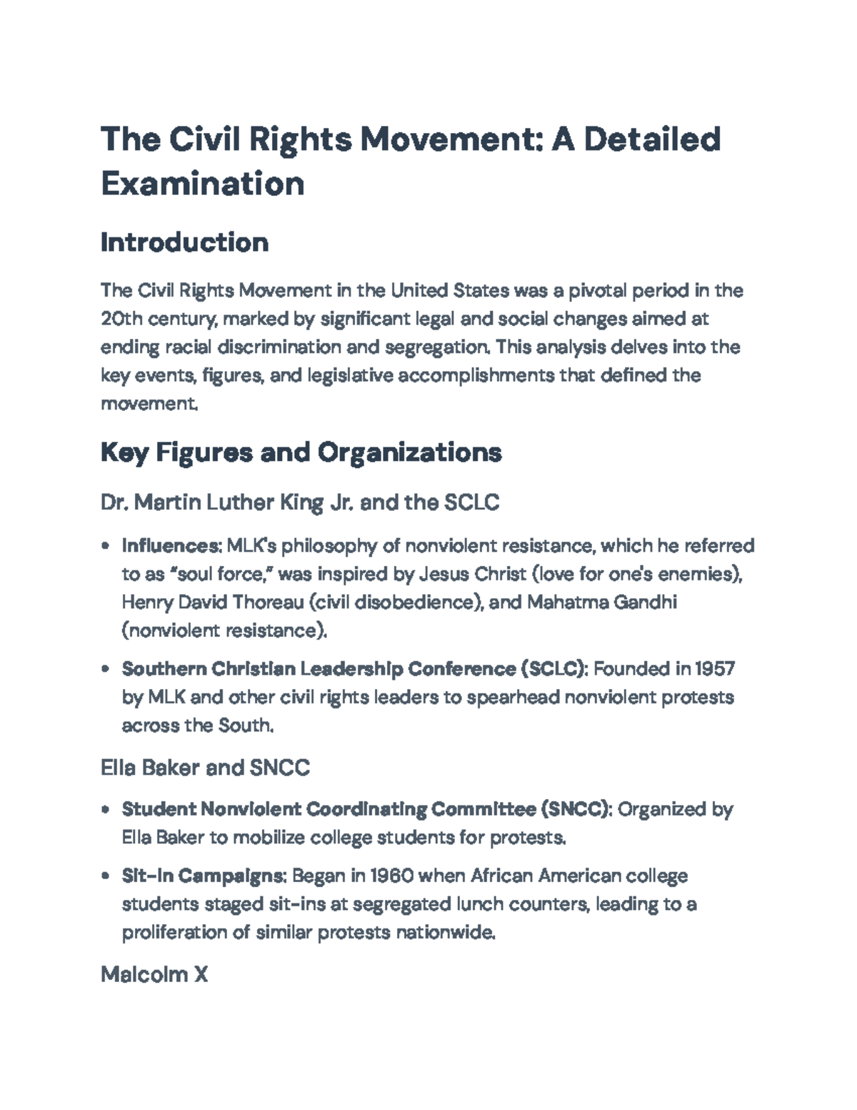 Civil Rights Movement Overview: Key Figures, Events, and Legislation ...