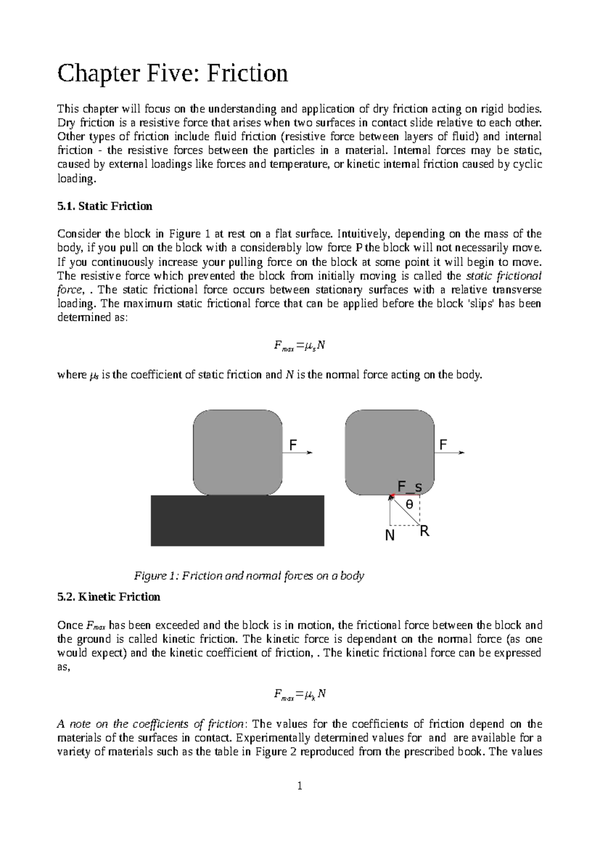 Unit 5: Chapter 5 - Understanding Dry Friction in Mechanics - Studocu