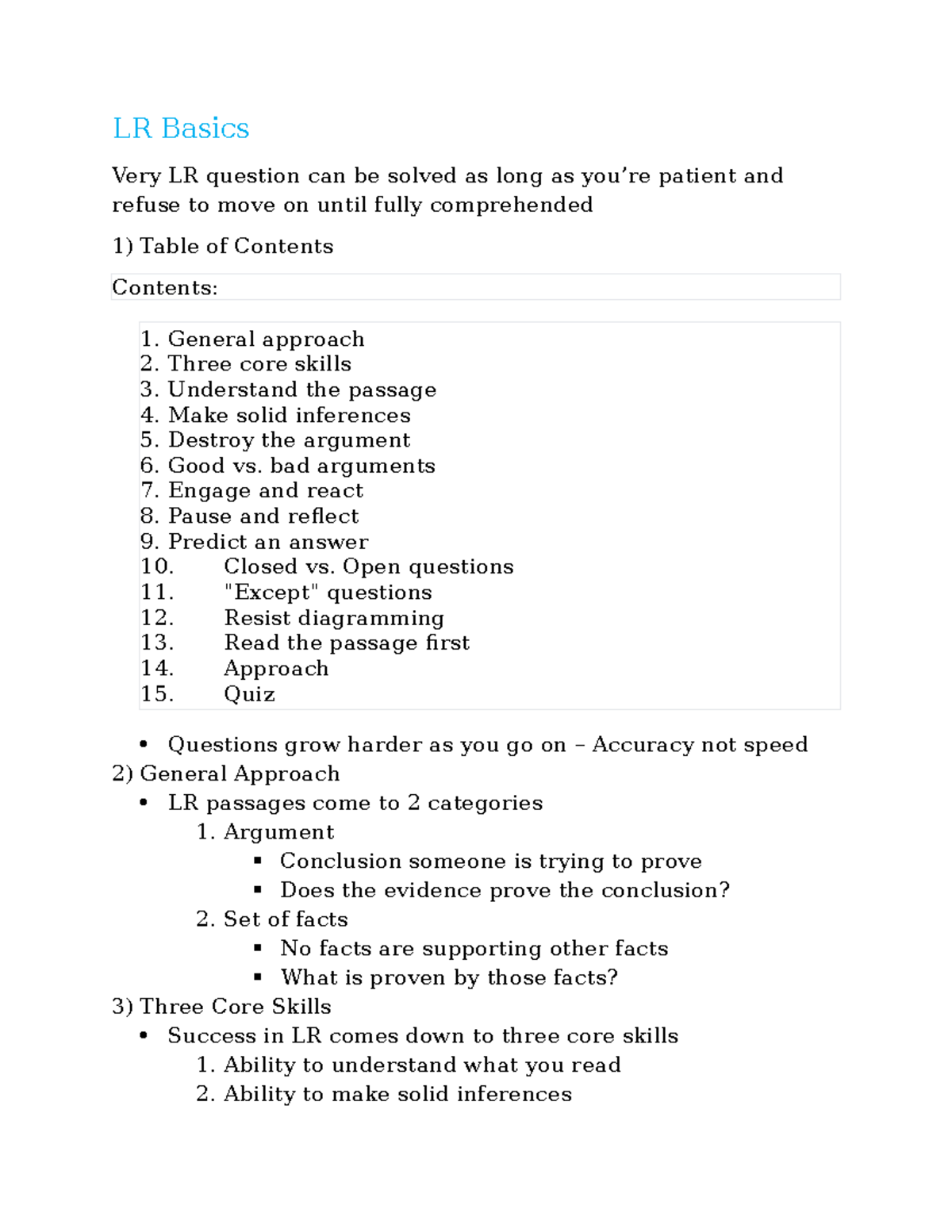 LSAT 1302 Assignment 7 Notes: Mastering Logical Reasoning Skills - Studocu