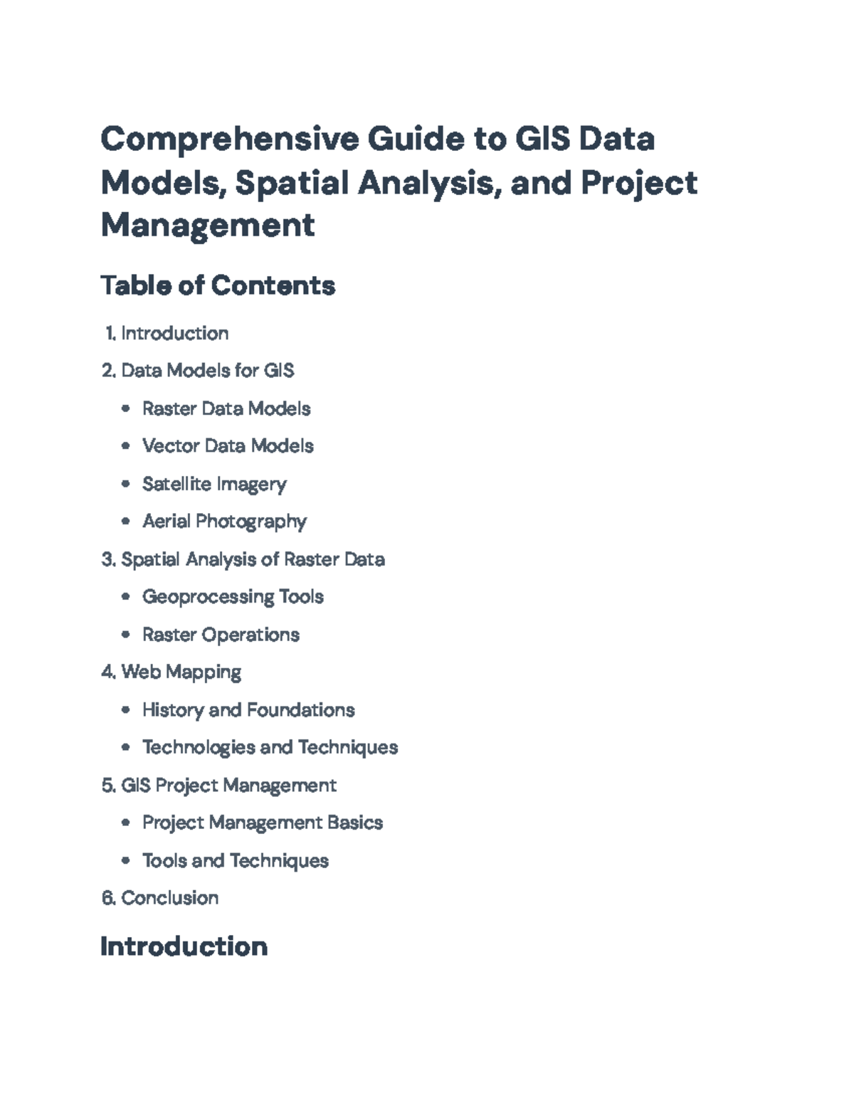 Comprehensive Guide to GIS Data: Models, Analysis, and Management ...