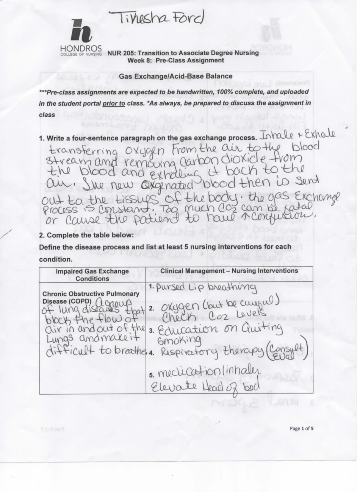 NUR 205 Transition to Associate Degree Nursing Overview and Key ...