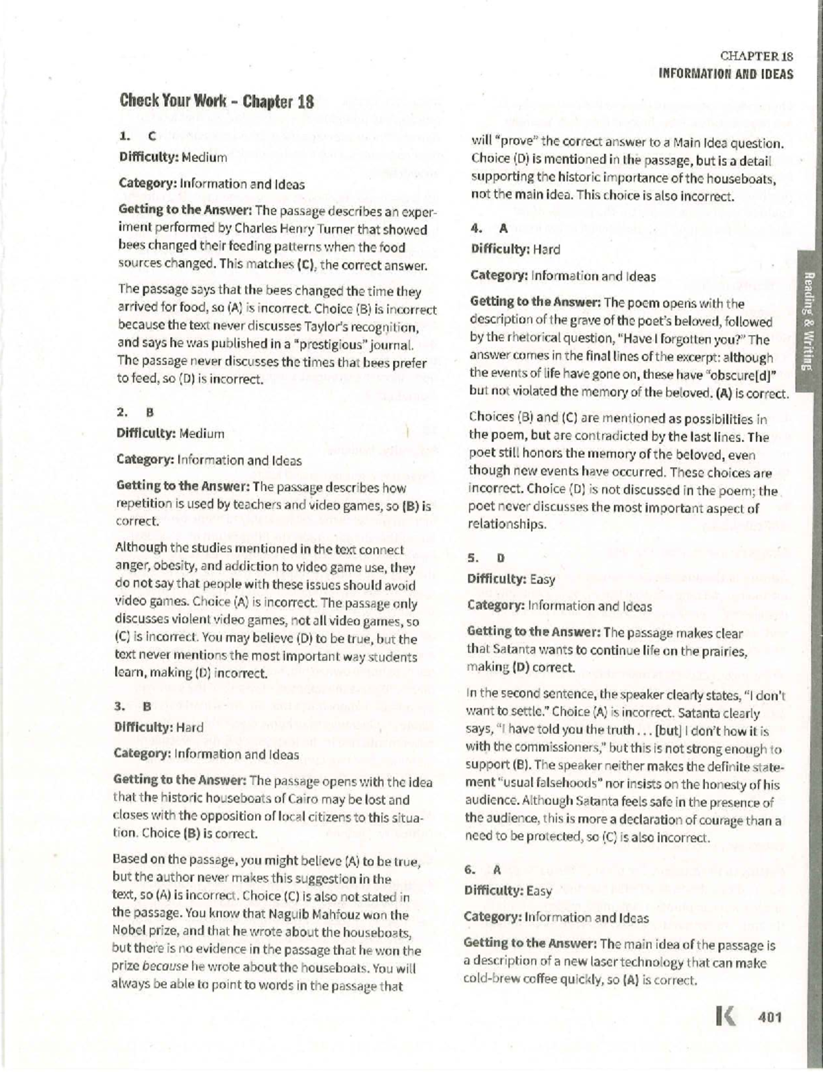 Key Chapter 18 - SAT Reading and Writing Practice - Studocu