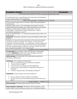 OSCE - Vital Signs and General Assessment Notes for Nurs 202 - Studocu