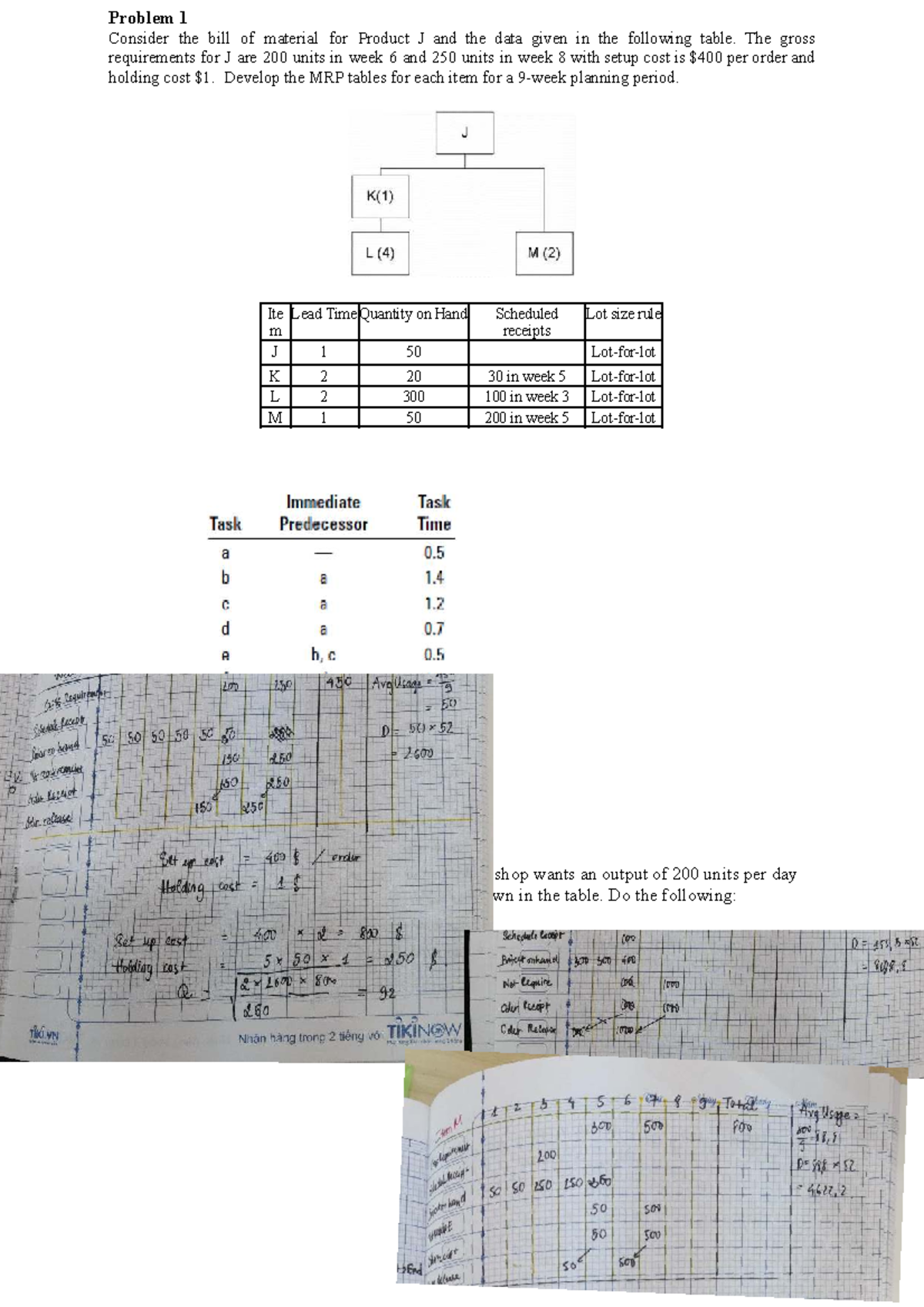 POM Quiz Final: MRP Tables & Capacity Planning Insights - Studocu