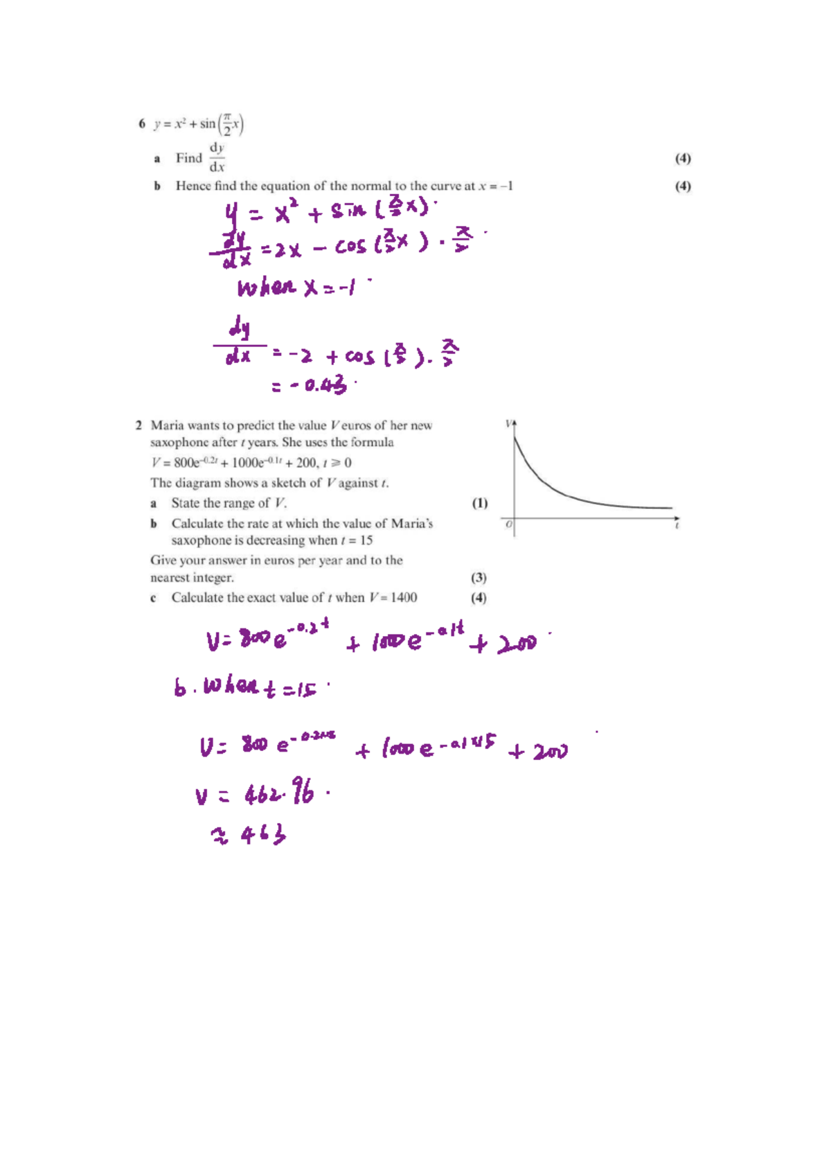 LJD review 1 hw-1 - 312313123 - Mathematics: Analysis and Approaches HL ...