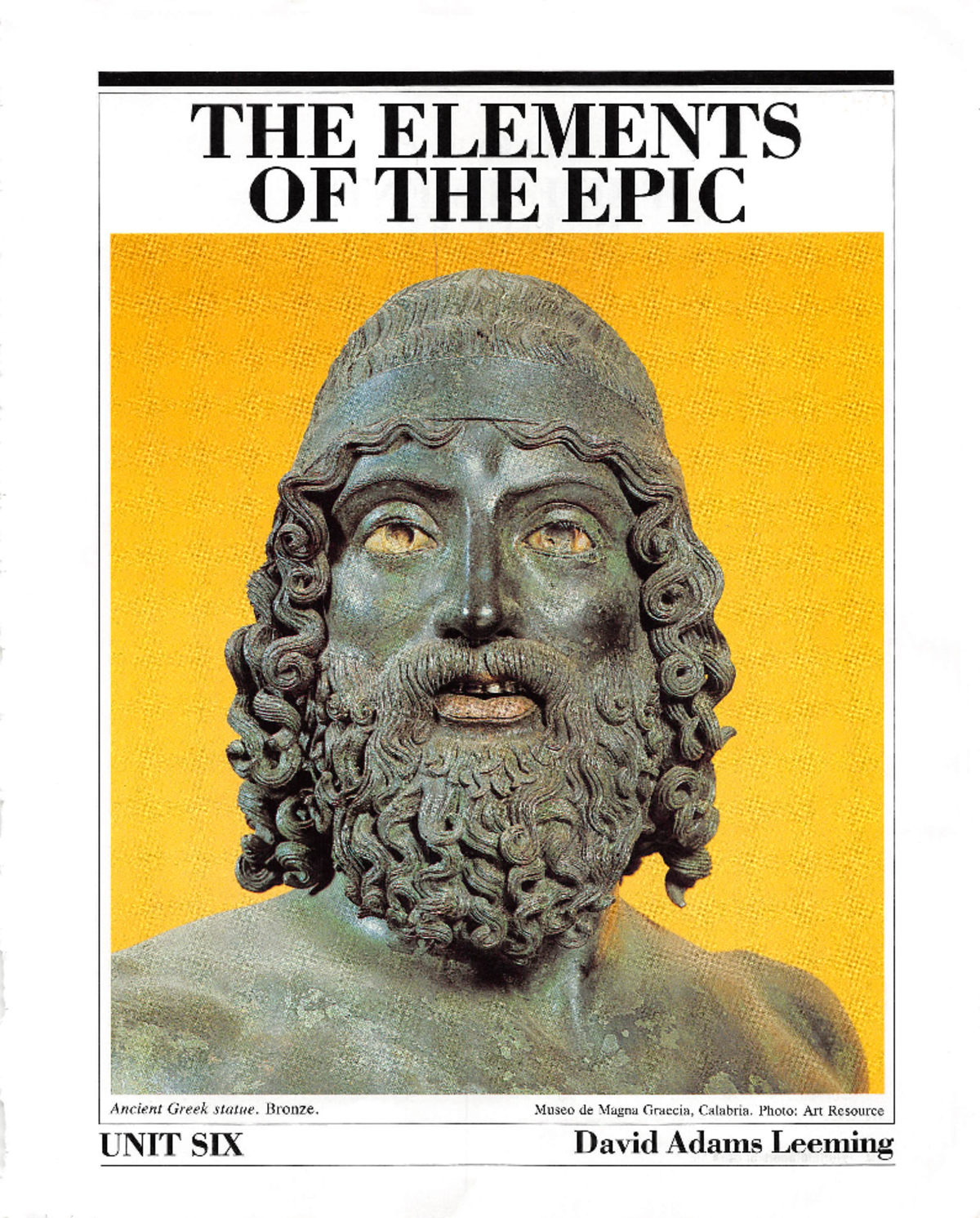 Elements of the Epic - English 9 book :) - THE ELEMENTS OF THE EPIC ...