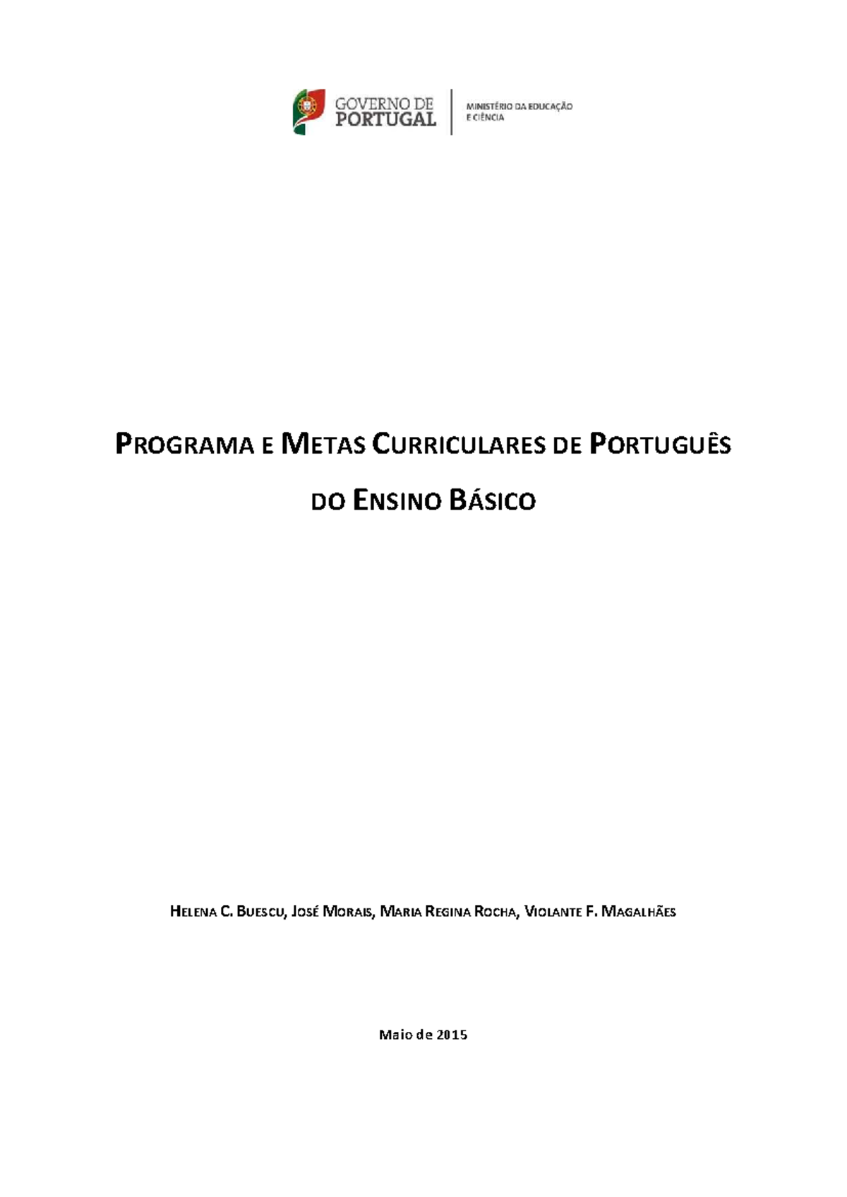 Metas Curriculares de Português do Ensino Básico - 2015 - Studocu