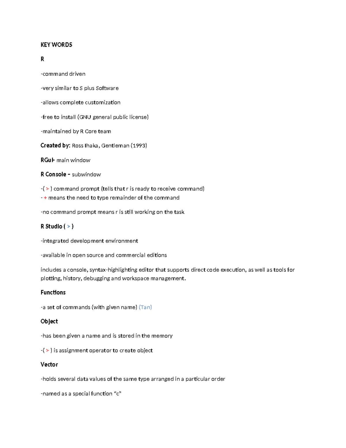 R Programming Fundamentals: Key Concepts and Functions for Final Exam ...