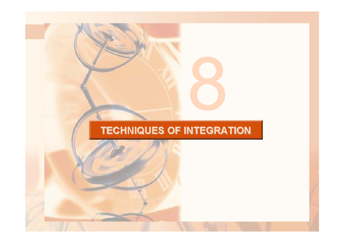 TECHNIQUES OF INTEGRATION (MATH 7) - Lecture Notes on Strategies - Studocu