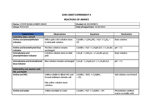 CHM 301 LAB Report Experiment 1 Reaction - FAKULTI SAINS GUNAAN ...