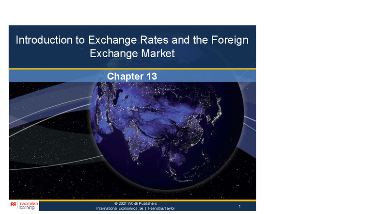 Ch13 - Lecture Slides on Exchange Rates & Forex Market - Studocu
