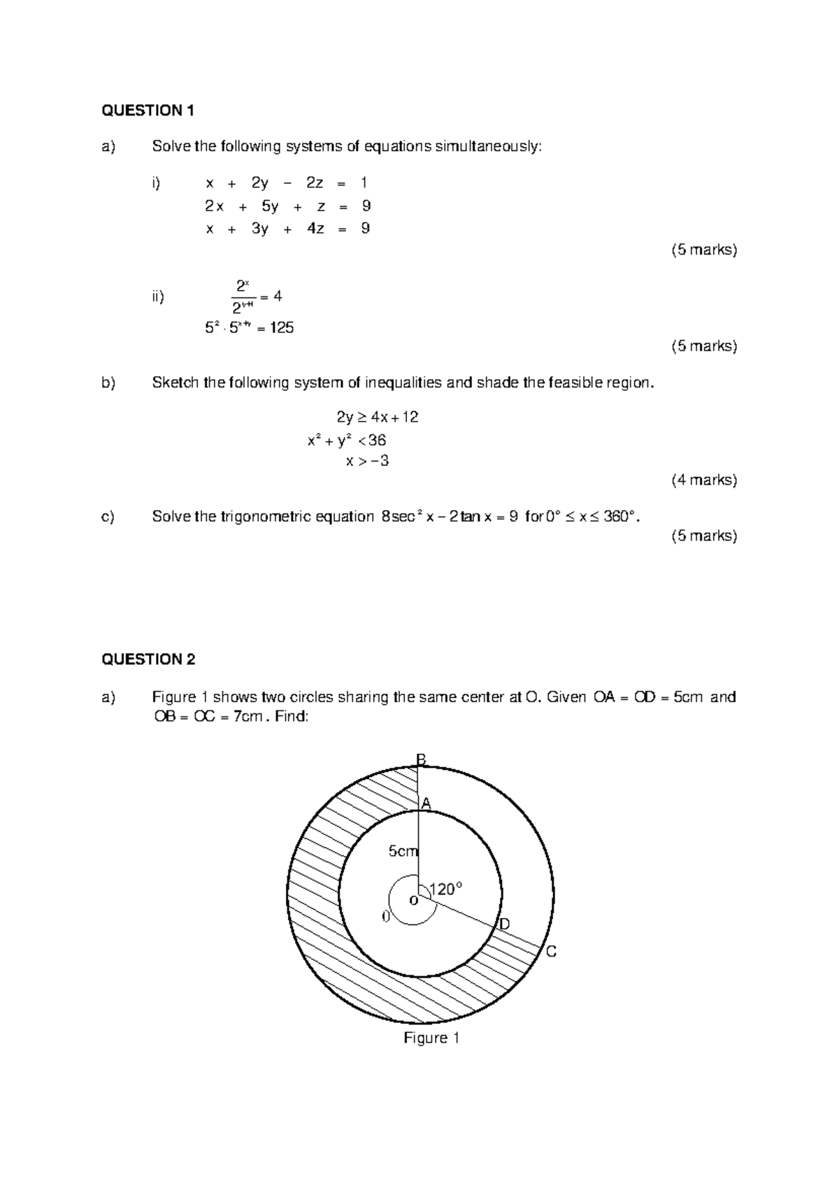 Exercises for Assessment 3: Math Systems and Trigonometry Problems ...