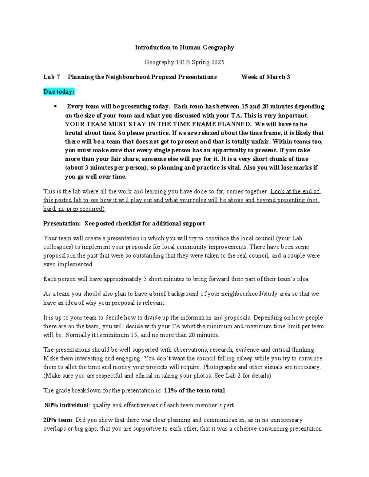 Lab 7 PtN Presentation Spring 2025 - Introduction to Human Geography ...