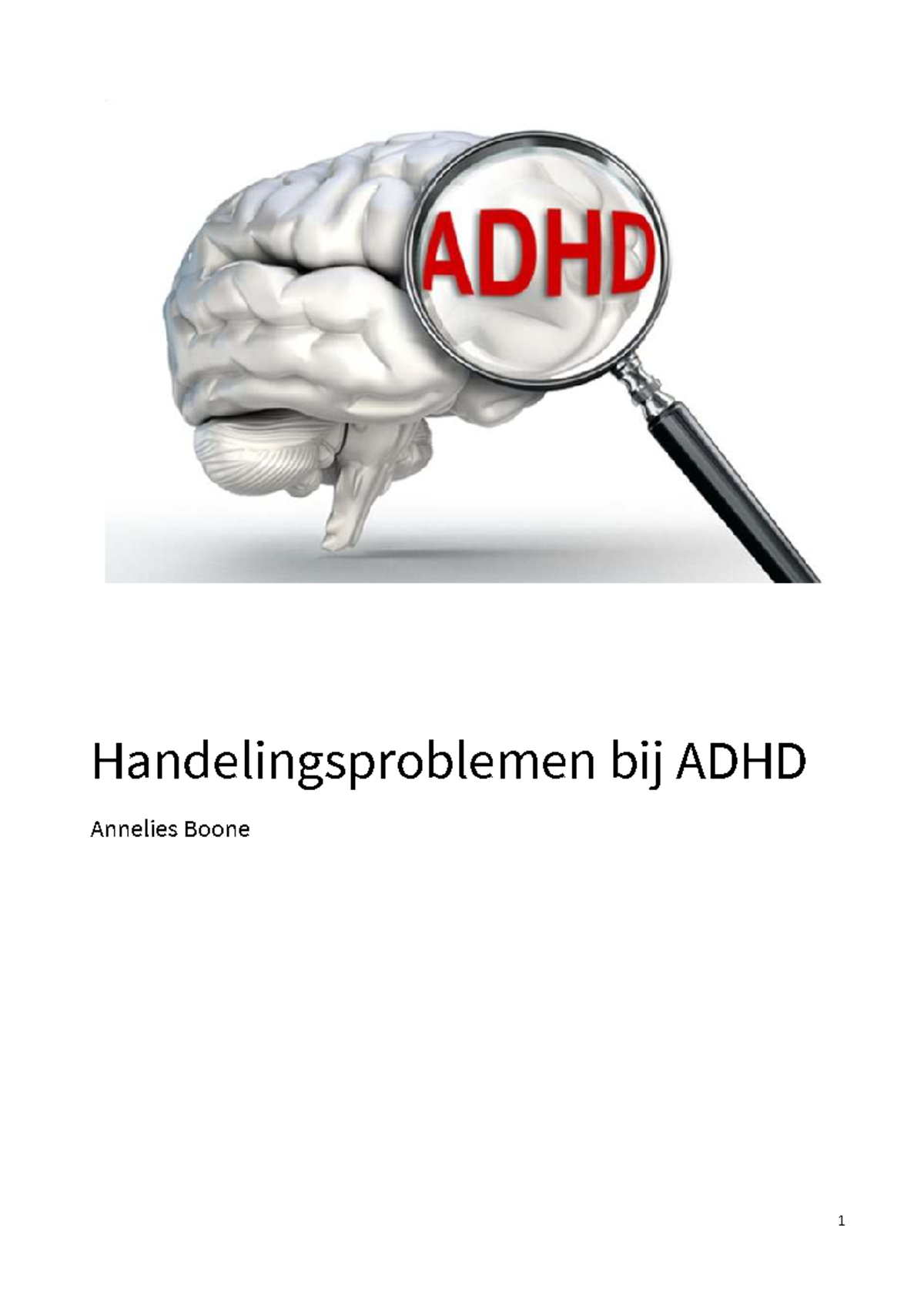 Cursus ADHD handelingsproblemen 23-24 - Handelingsproblemen bij ADHD ...