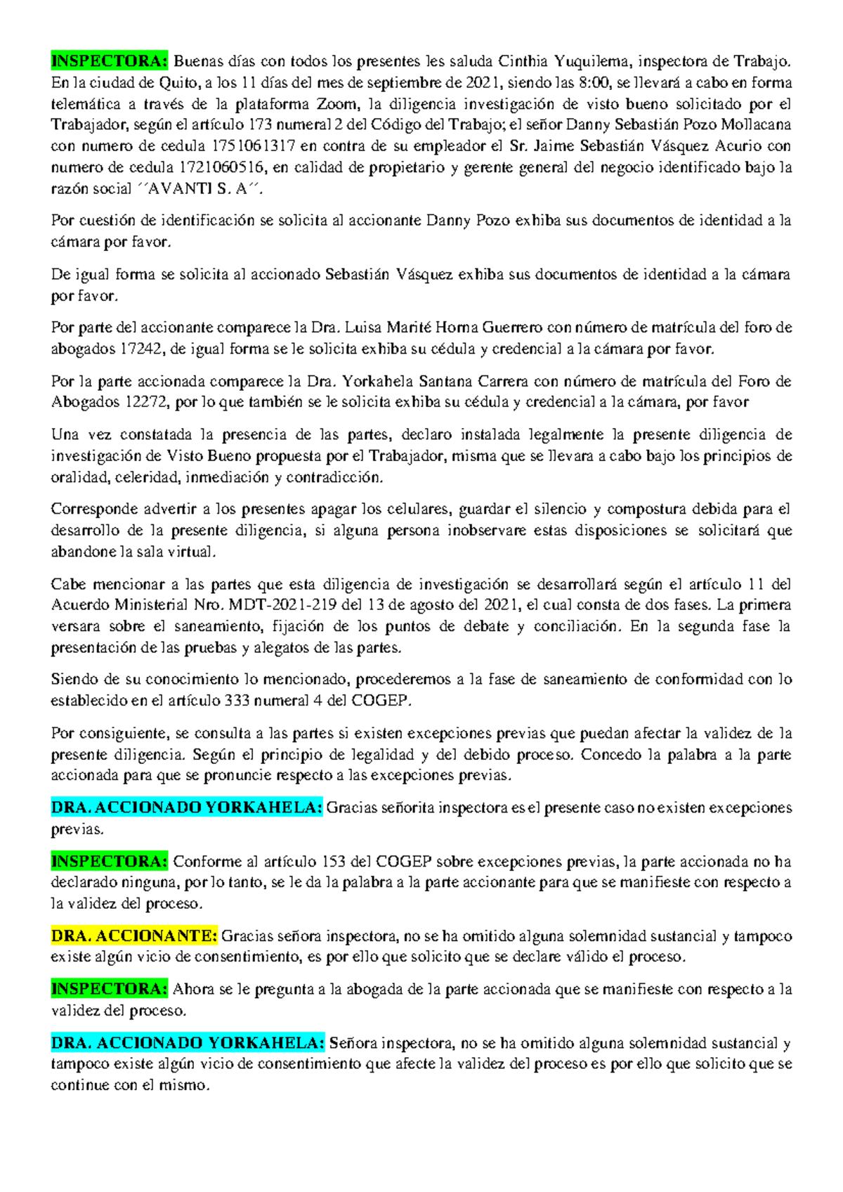 Audiencia de Investigación de Visto Bueno - 11/09/2021 - Document Preview