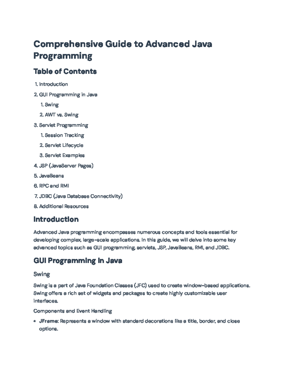 Advanced Java Programming Guide: Concepts, Tools & Examples ...