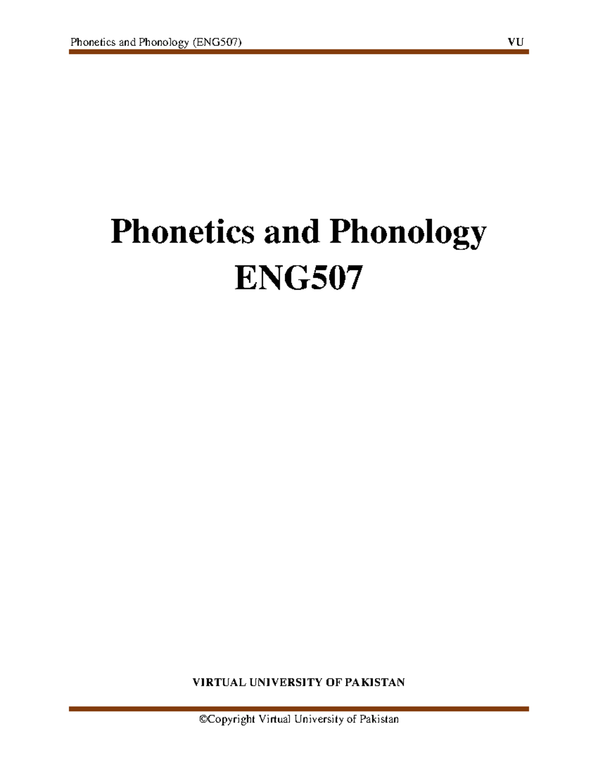 ENG507 - Lecture Notes on Phonetics and Phonology Concepts - Studocu