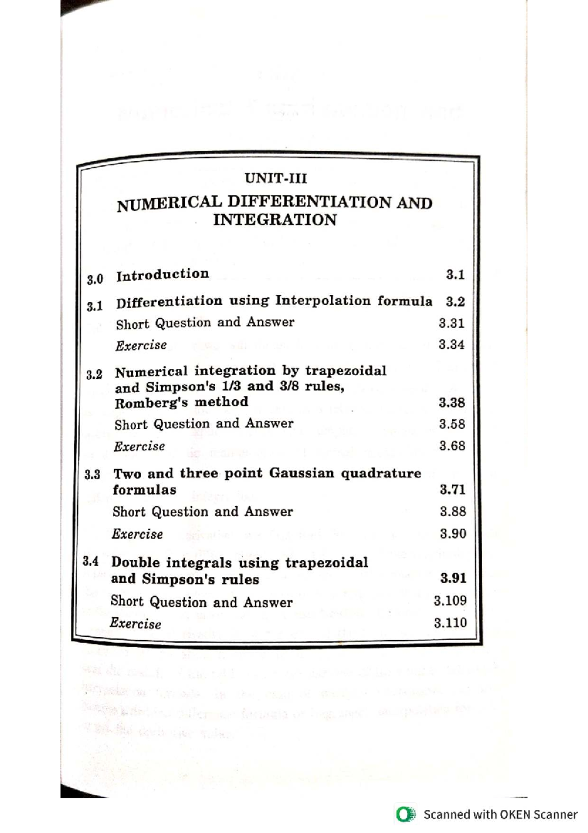 NUMERICAL DIFFERENTIATION AND INTEGRATION (Unit 3) - Comprehensive ...