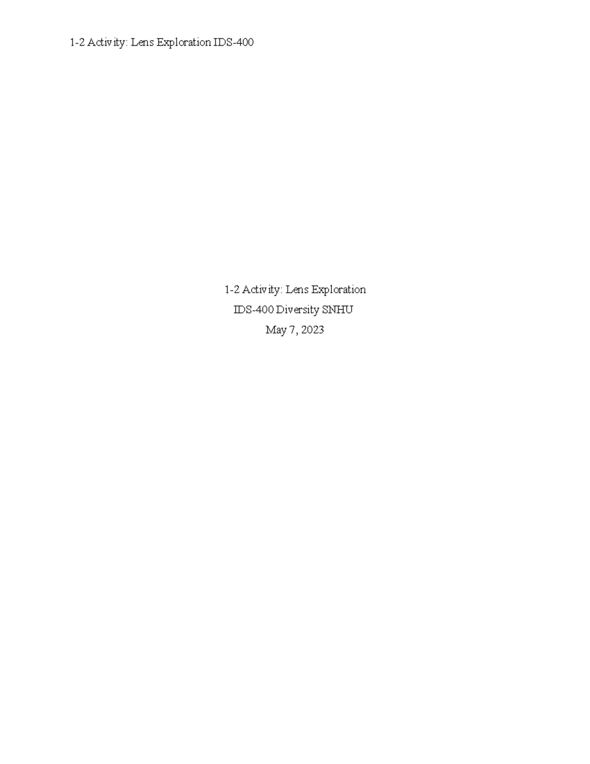 Lens Exploration on Workplace Diversity - IDS 400 Final Project - Studocu