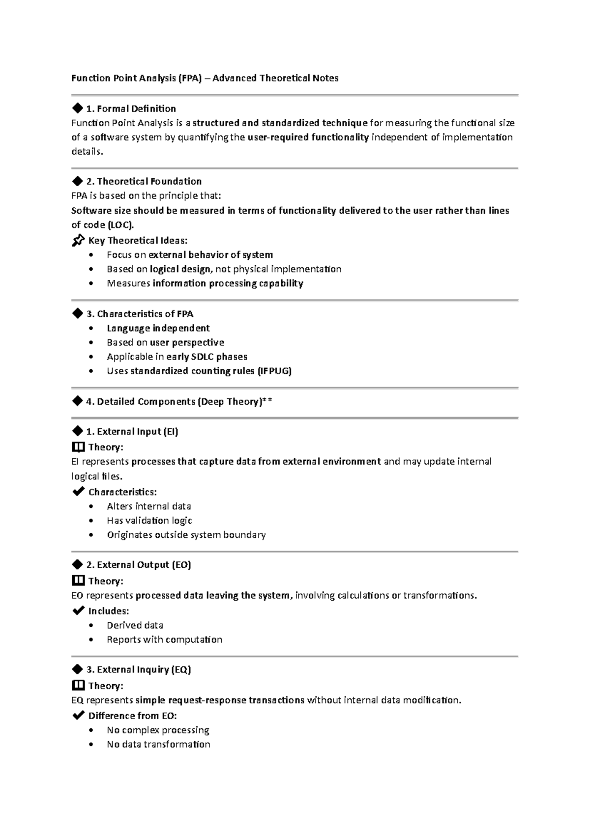 Function Point Analysis (FPA) Unit 2: Advanced Theoretical Insights ...
