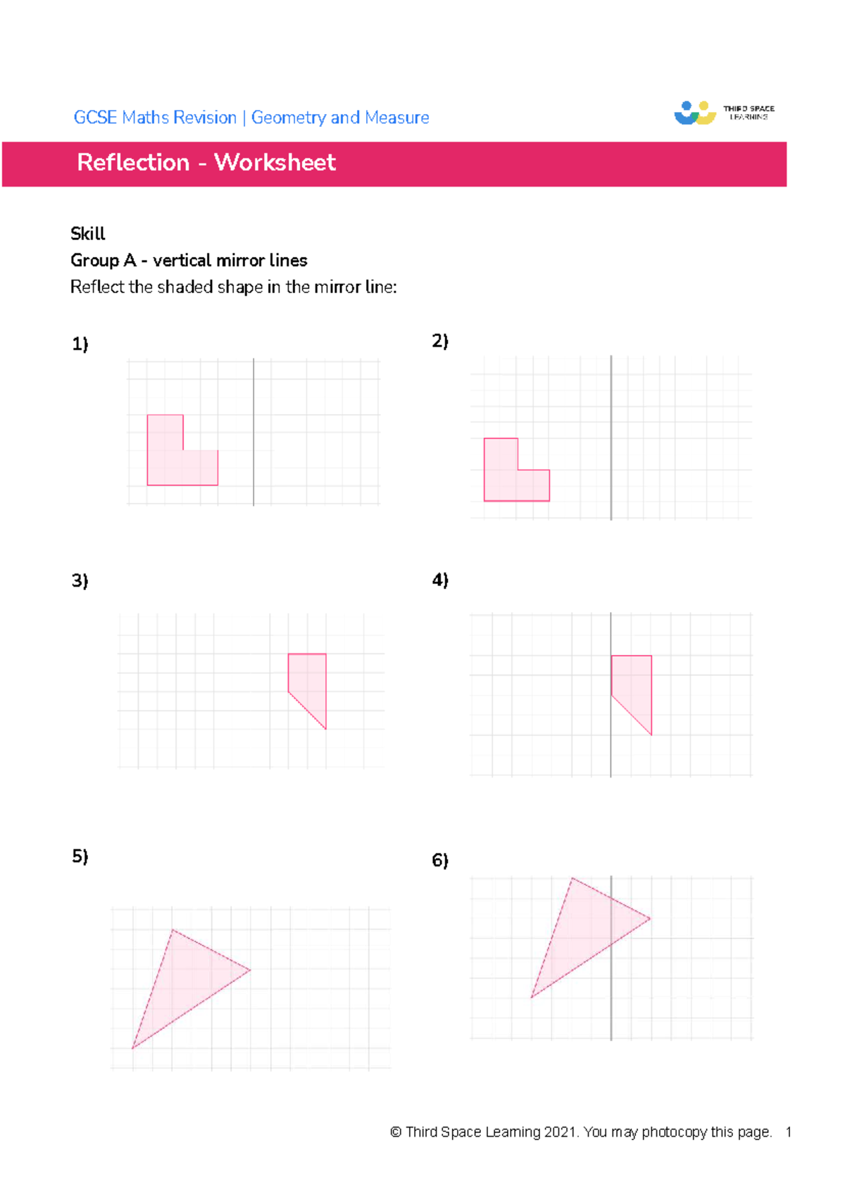 GCSE Maths Revision: Geometry & Measure Reflection Worksheet - Studocu