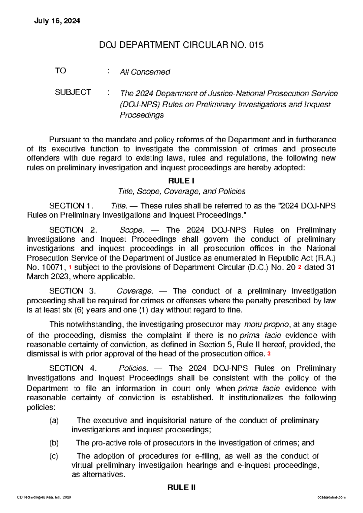 2024 DOJ NPS Rules on Preliminary Investigations & Inquest Proceedings ...