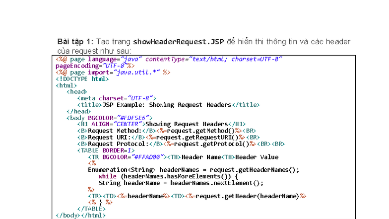 Lab 3: JSP Basics - Request Handling and MVC Implementation - Studocu