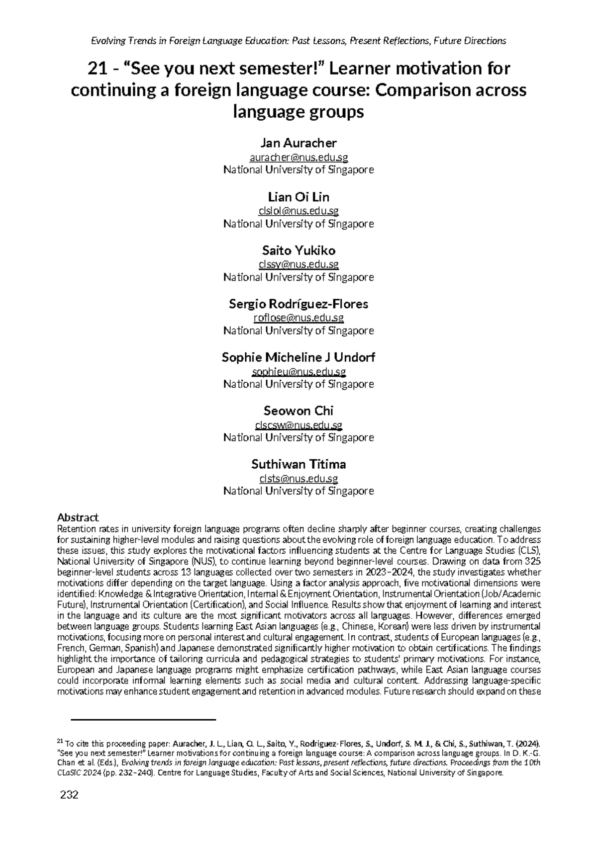 Motivational Factors in Foreign Language Learning: A Comparative Study ...