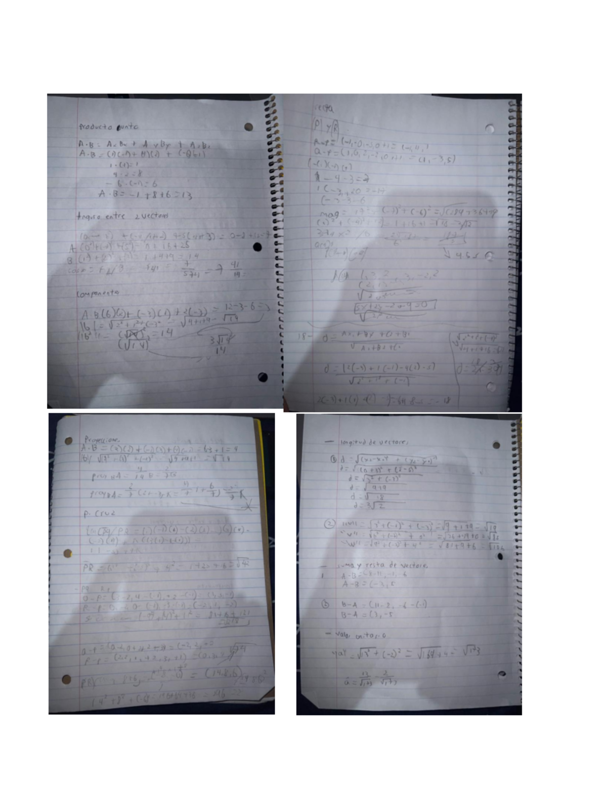 Fundamental Algebra Notes (P/YR) - Vector Operations and Projections ...