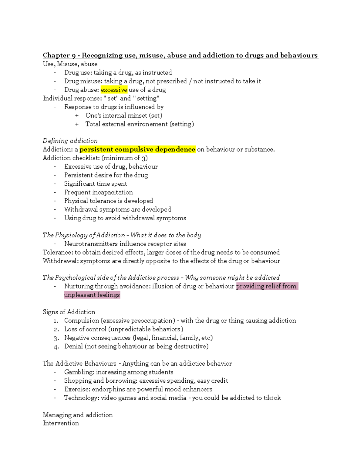 Determinants of health chapt. 9 - up - Chapter 9 - Recognizing use ...