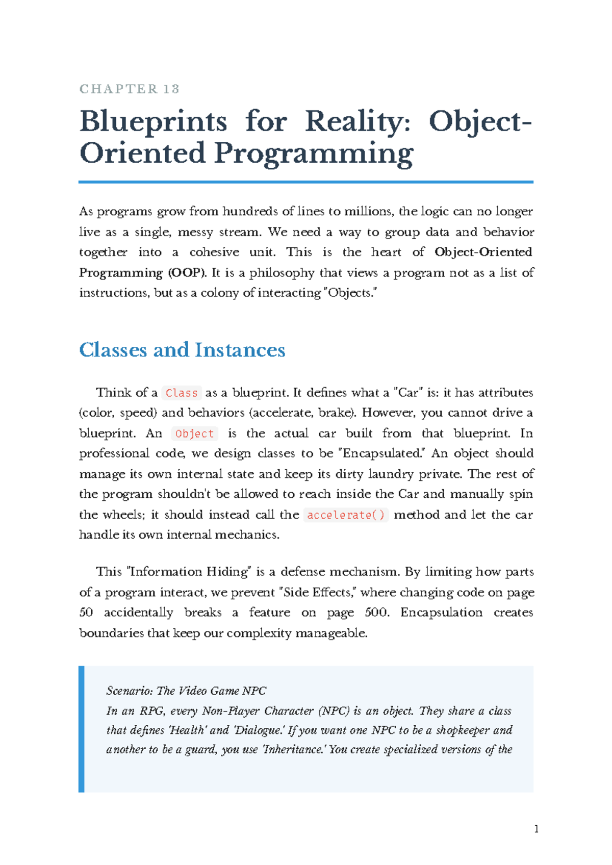CHAPTER 13: OOP Fundamentals and Encapsulation Techniques - Studocu